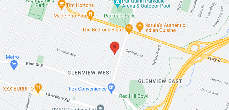map of 159 Glencairn Avenue